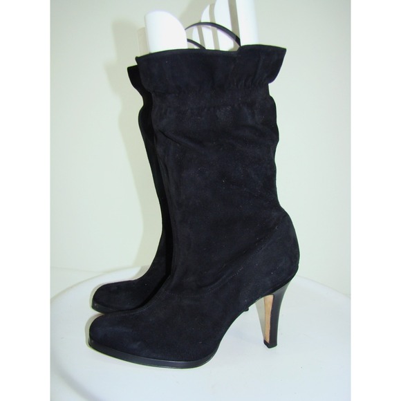 VANELI BLACK SUEDE SLOUCH BOOTS SIZE 10M    C124 - Picture 3 of 9